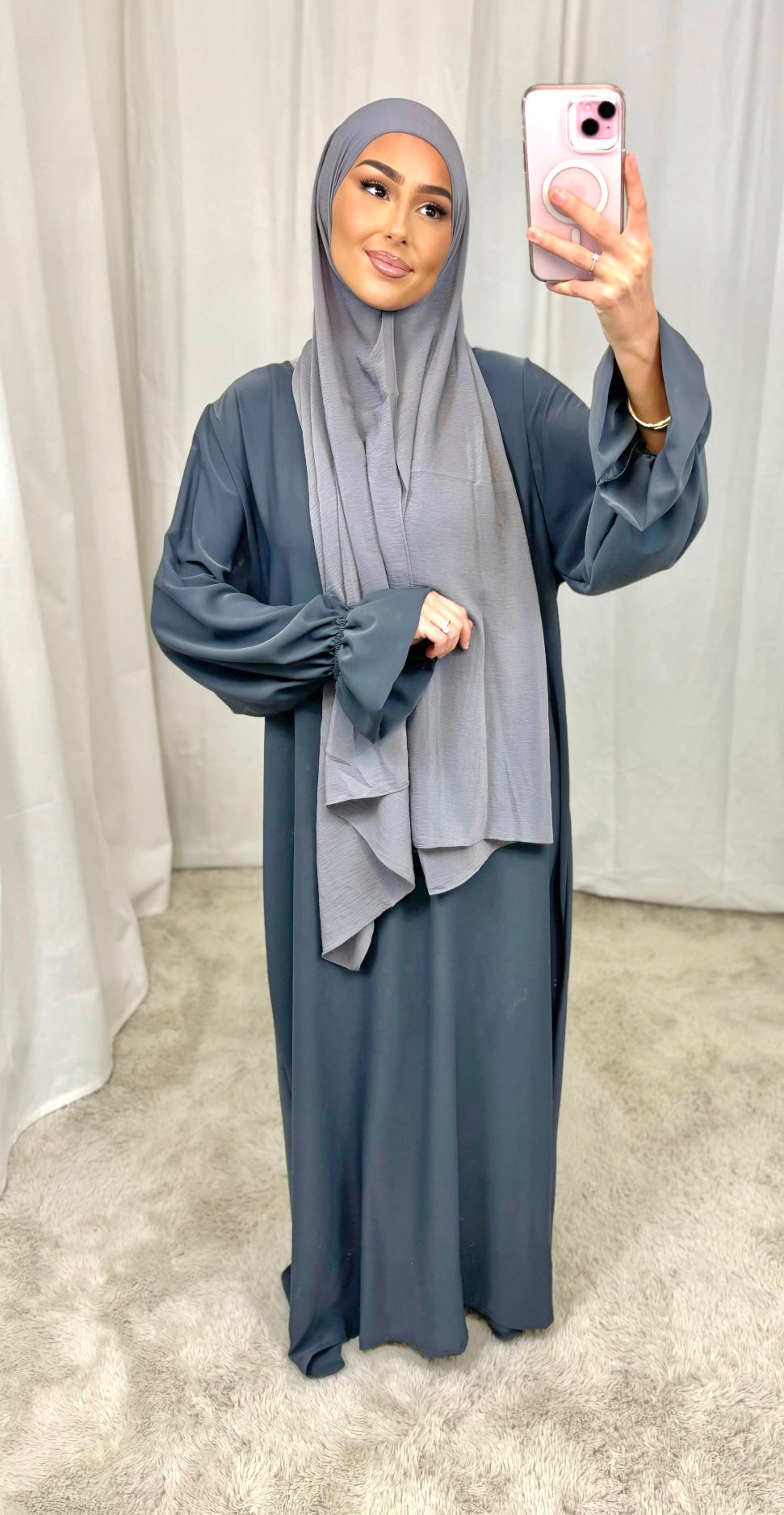 Abaya chouchou - gris anthracite