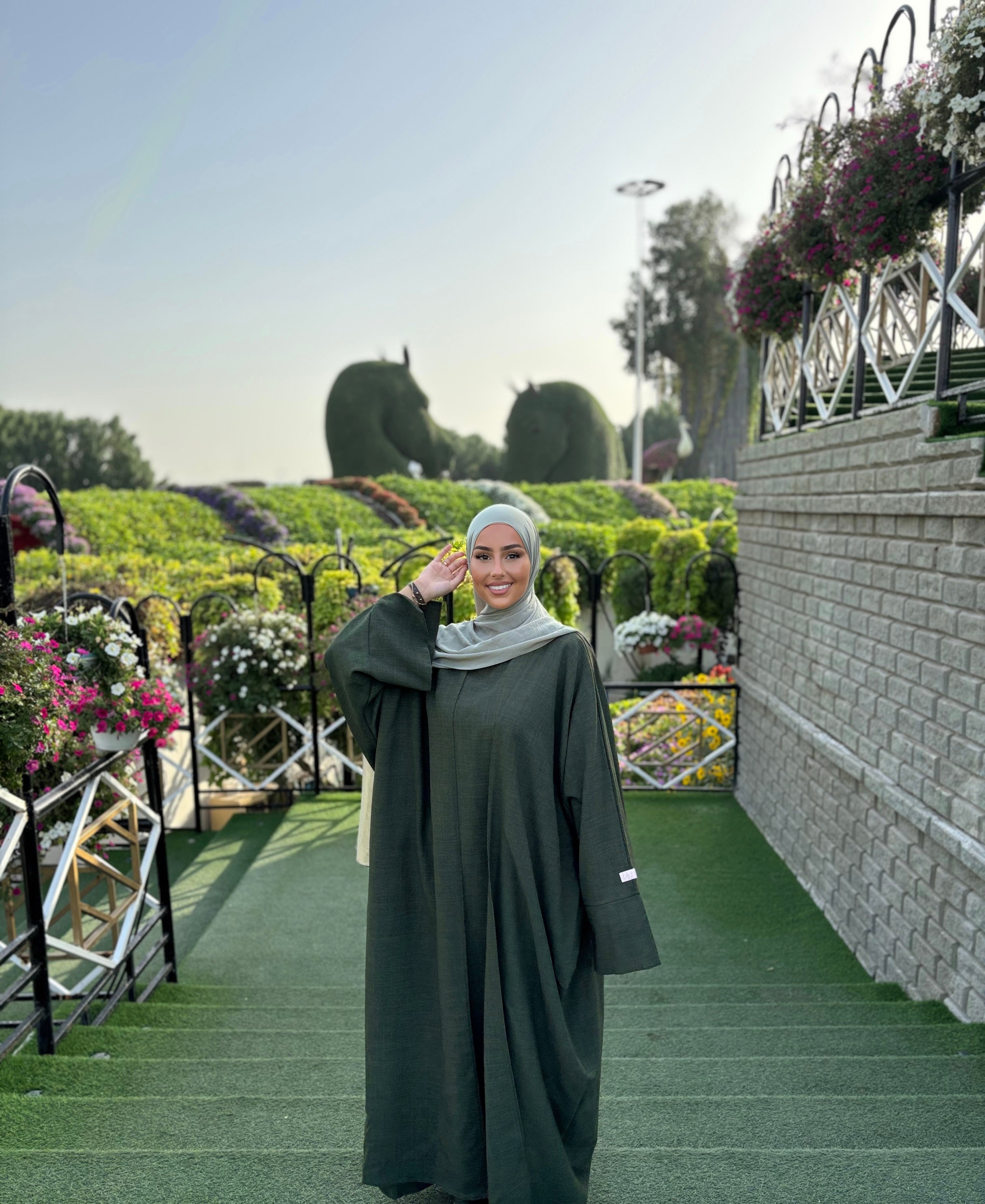 Set lin sous abaya + kimono LIN’S B
