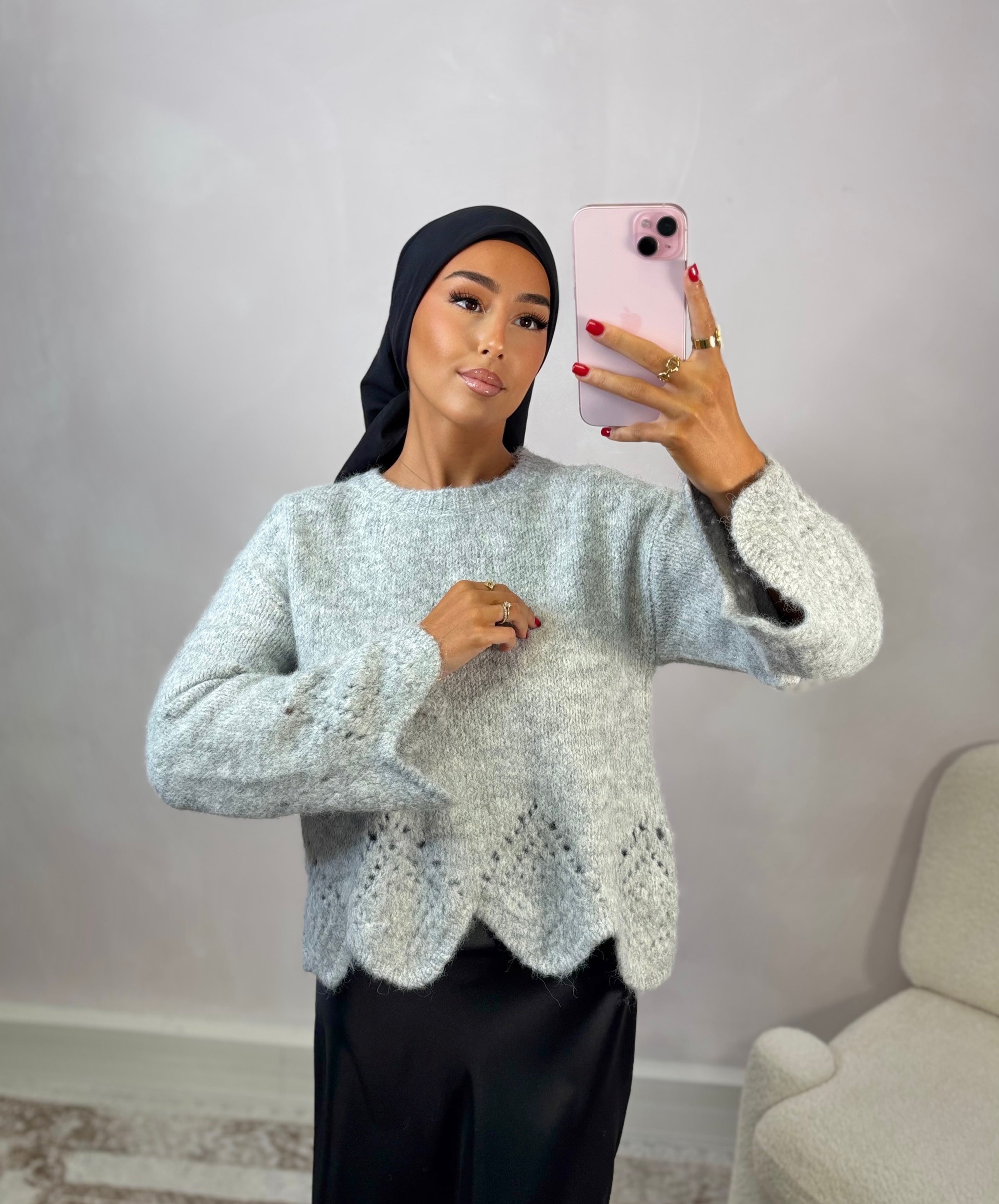 Pull ALBA - gris perle