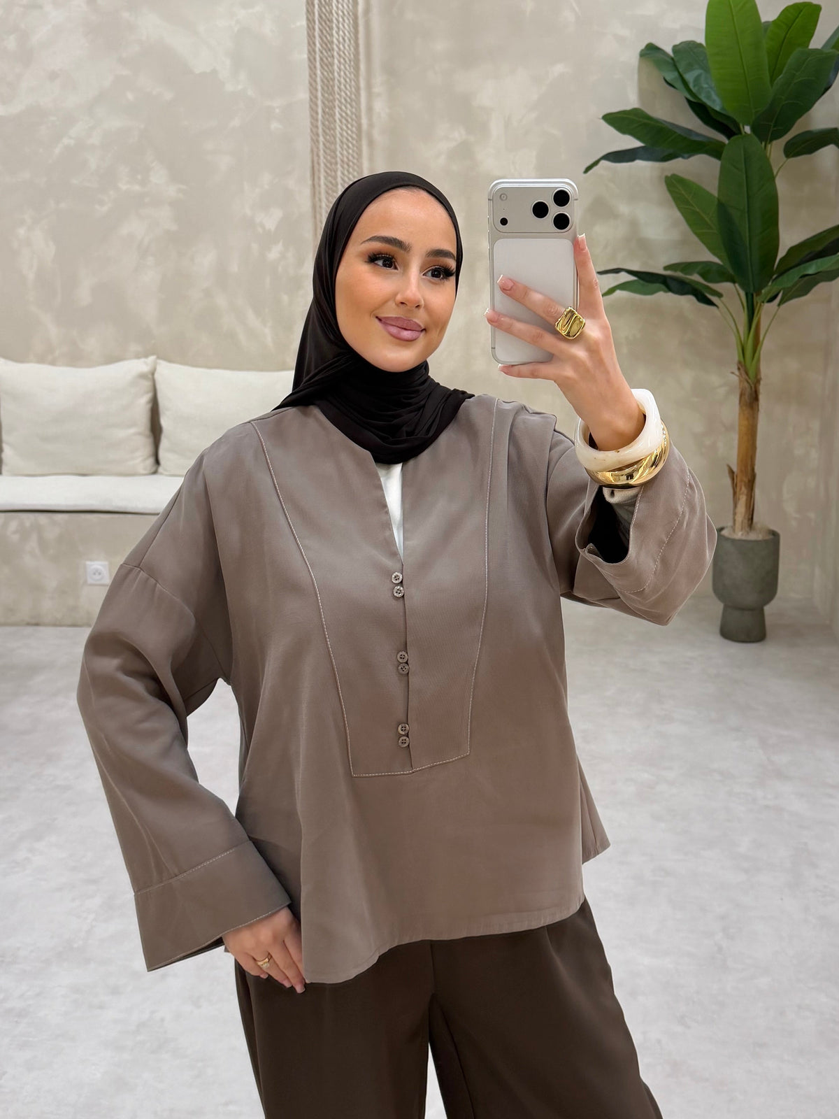 BLOUSE - TAUPE