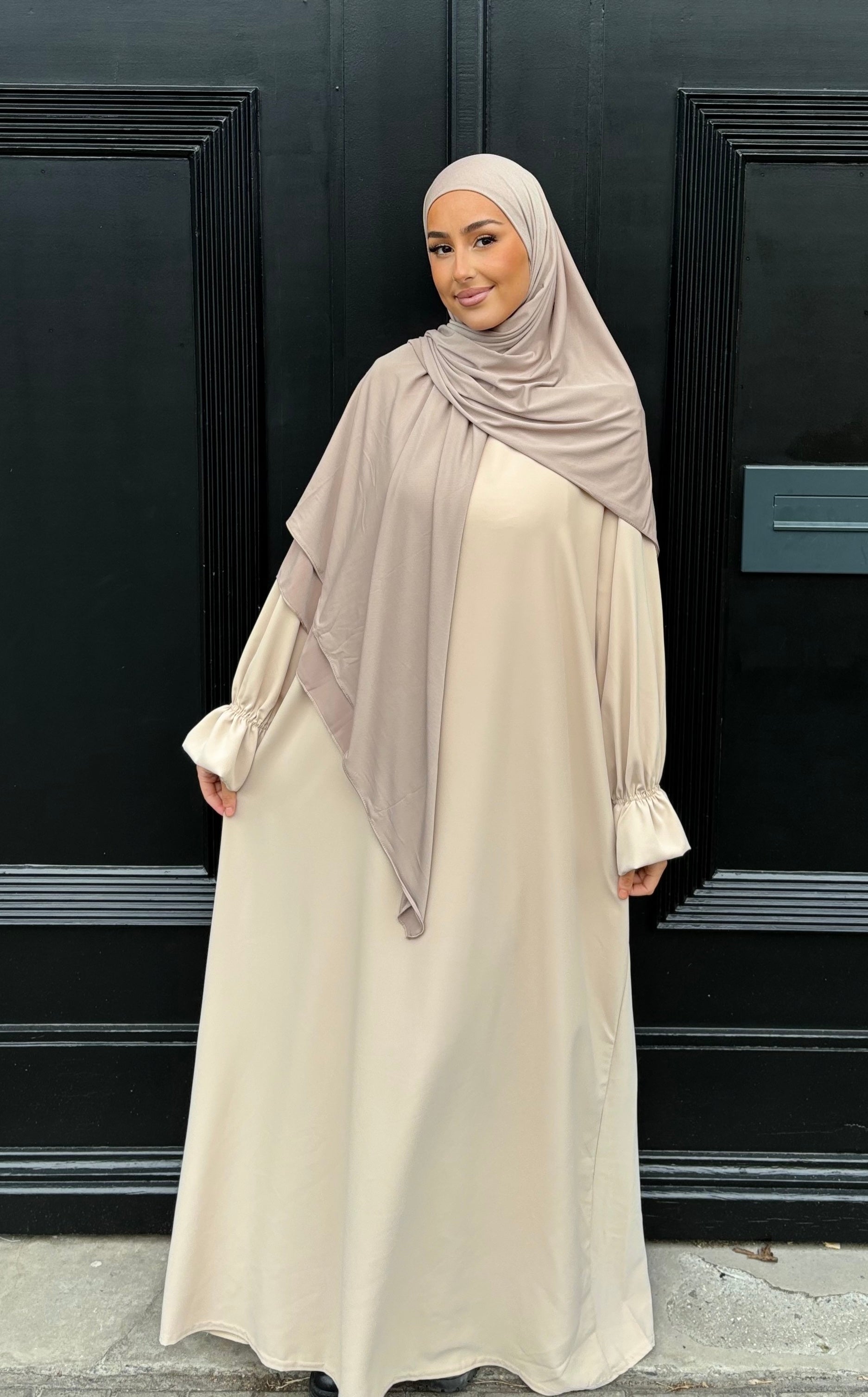 Abaya chouchou - sable