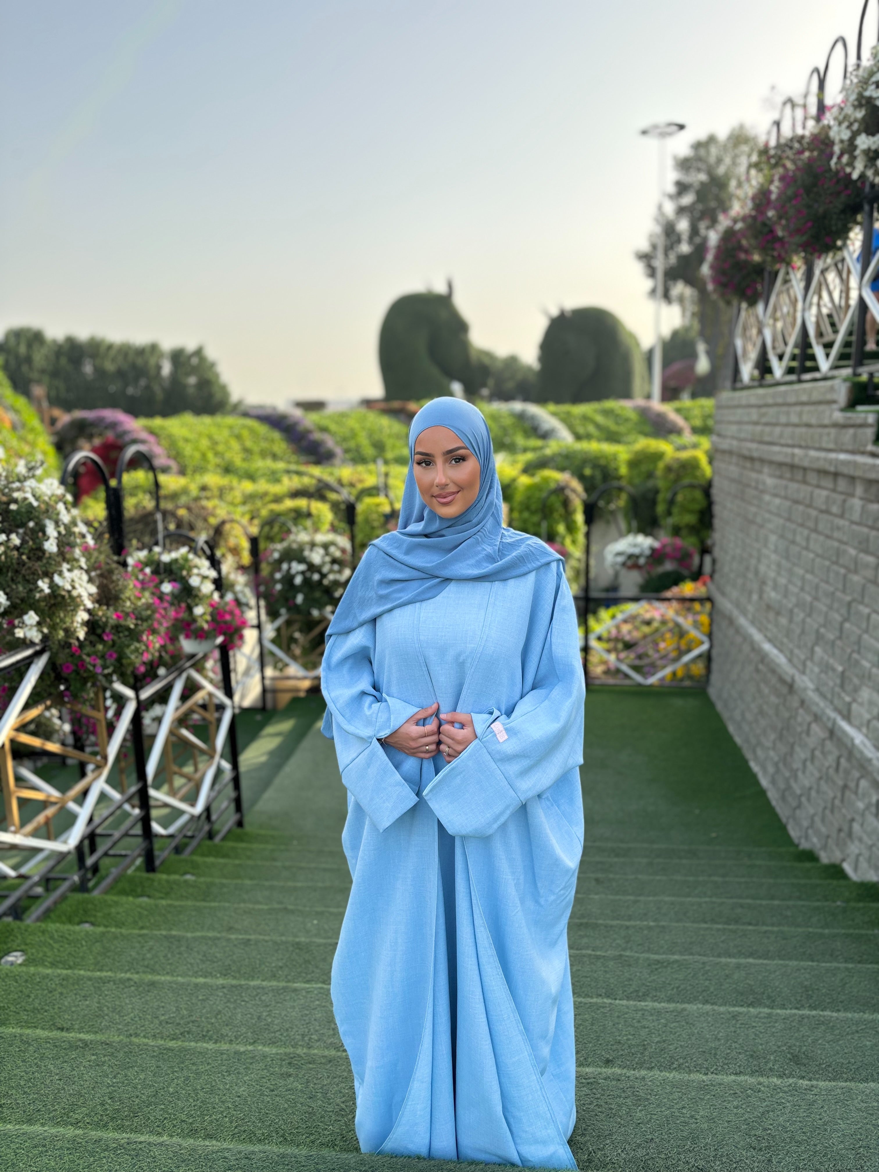 Set lin sous abaya + kimono LIN’S B