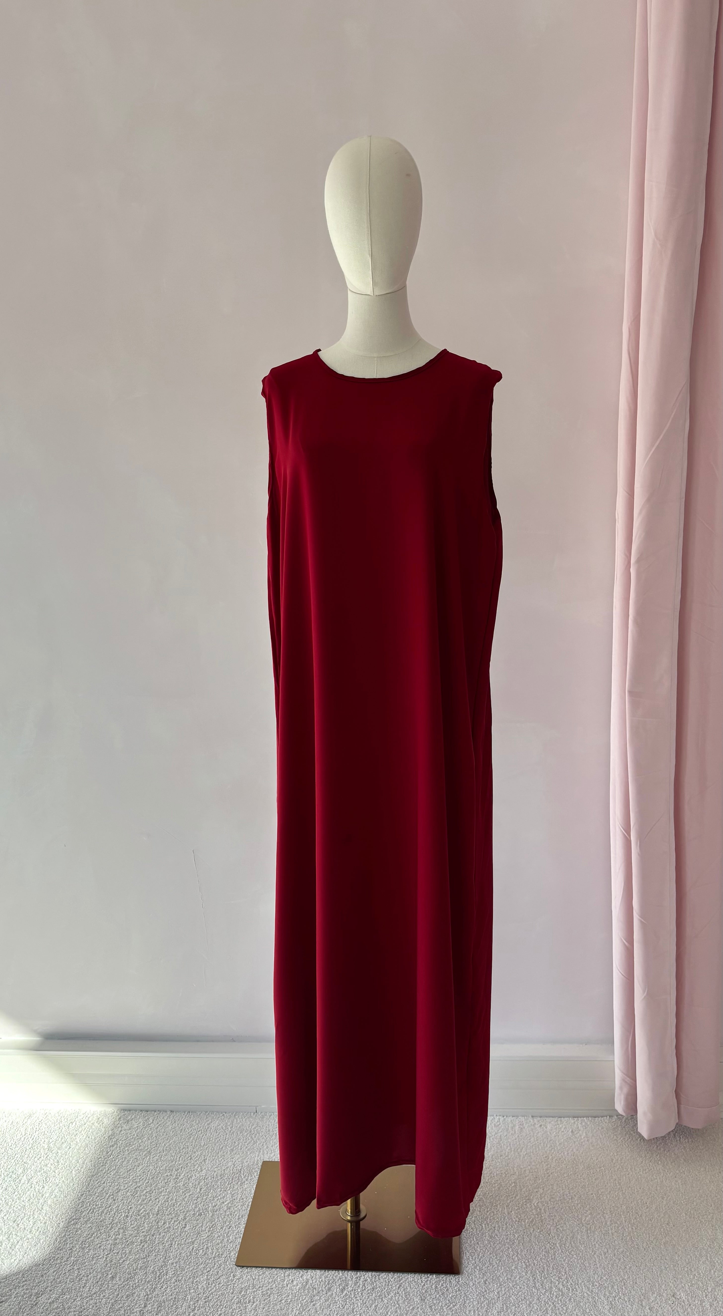 Sous robe soie de medine - bordeaux