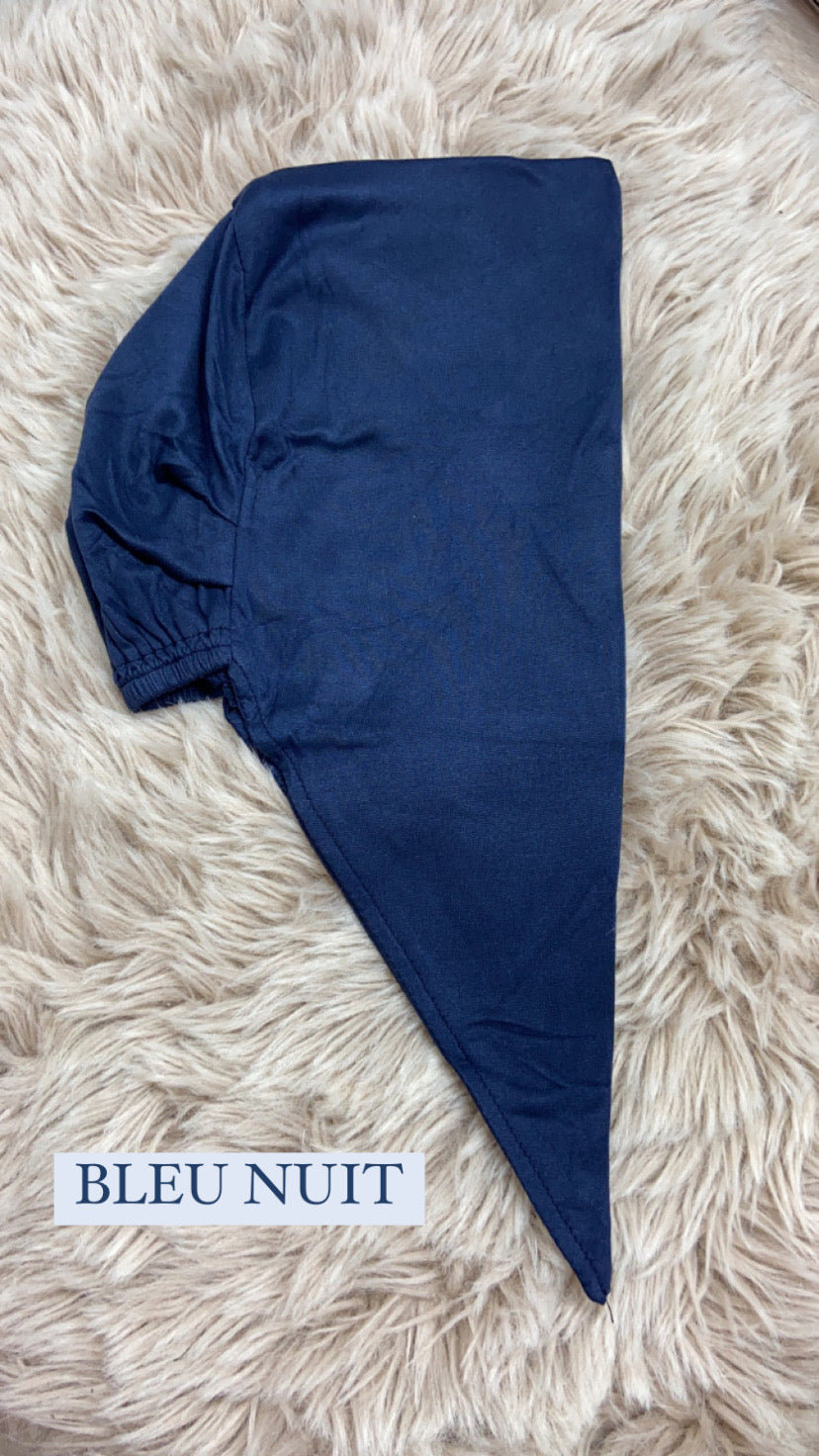 Bonnet à nouer bleu nuit