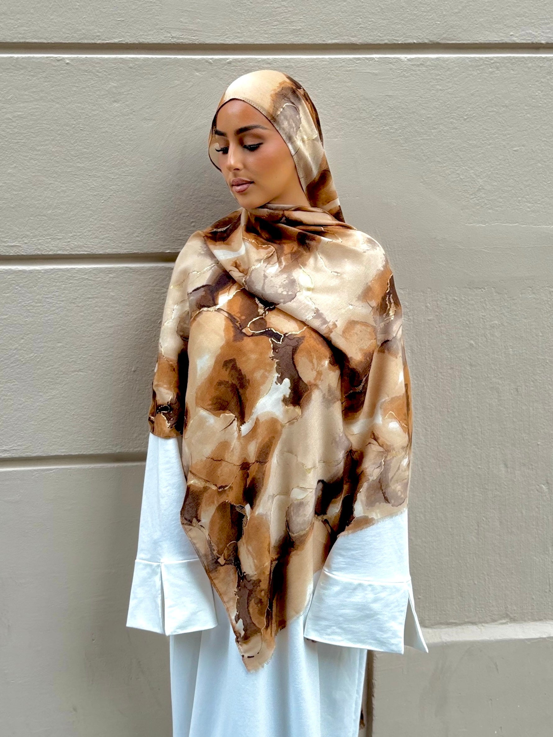 Voile Tie And Die - caramel doré