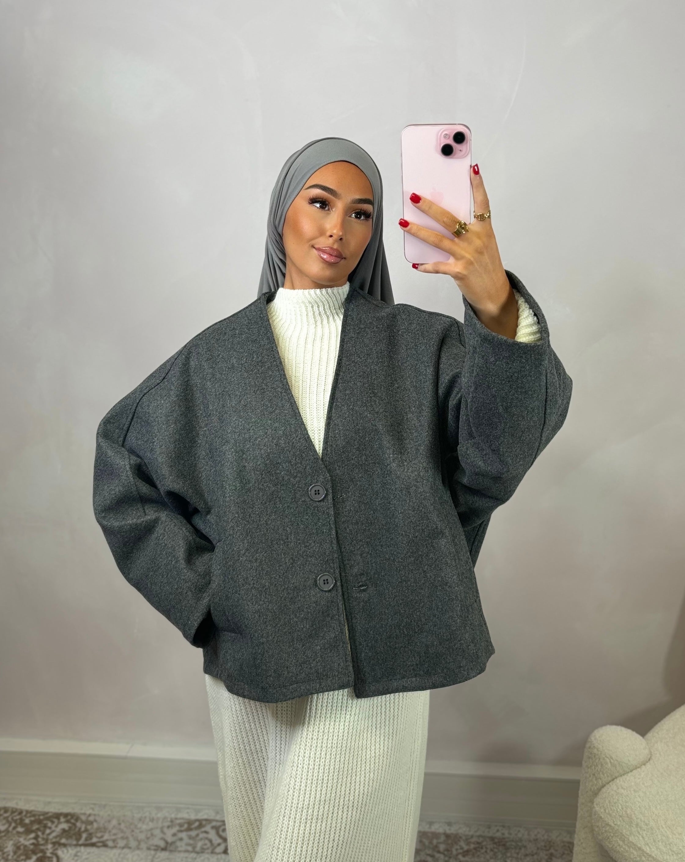 Veste cardigan - gris anthracite