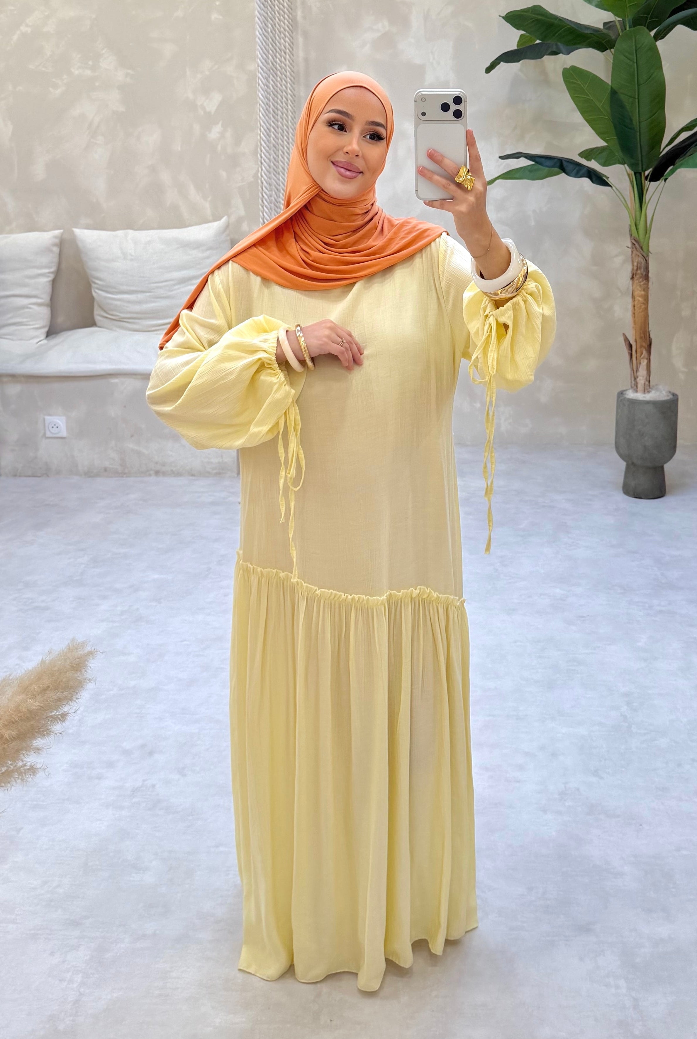 ROBE -jaune pastel