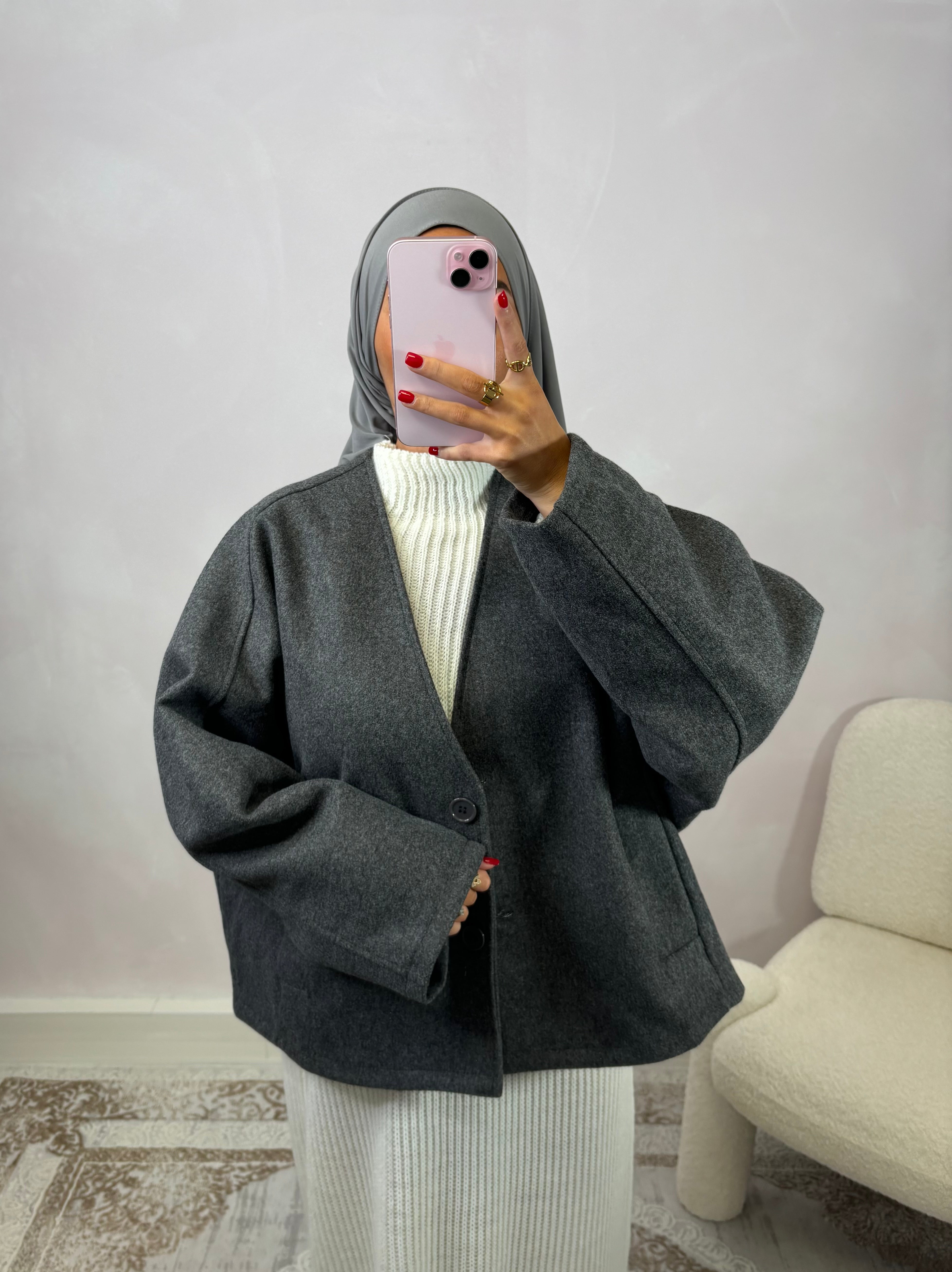 Veste cardigan - gris anthracite