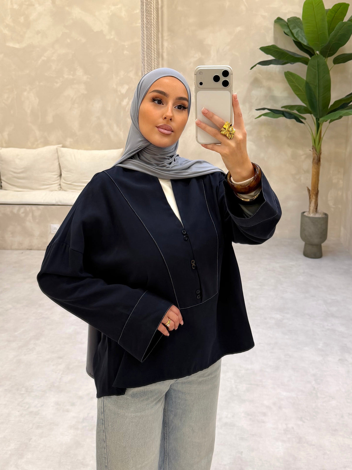BLOUSE - DARK BLUE