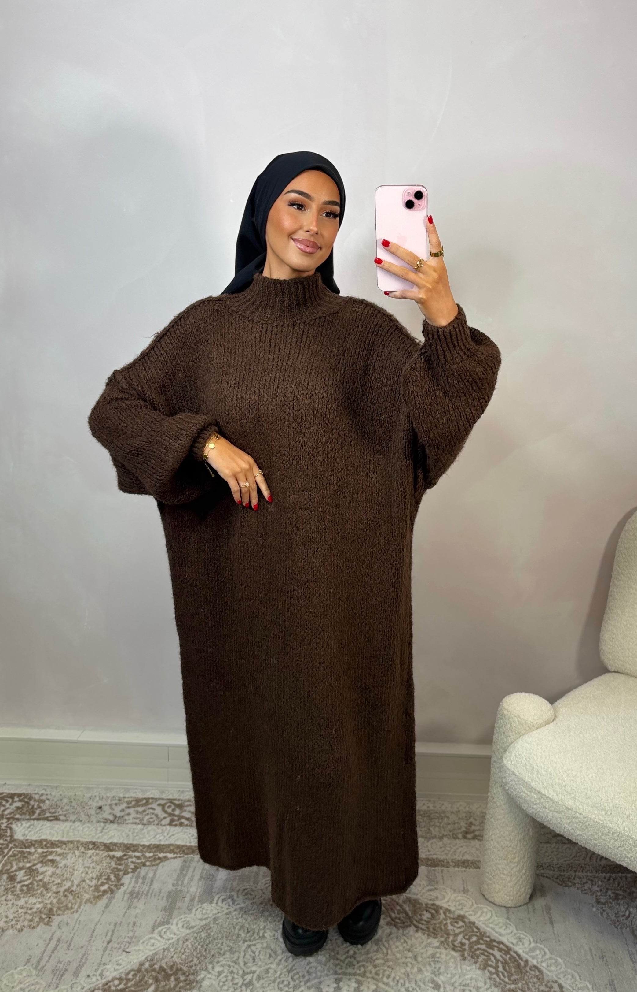 robe LANA - marron foncé