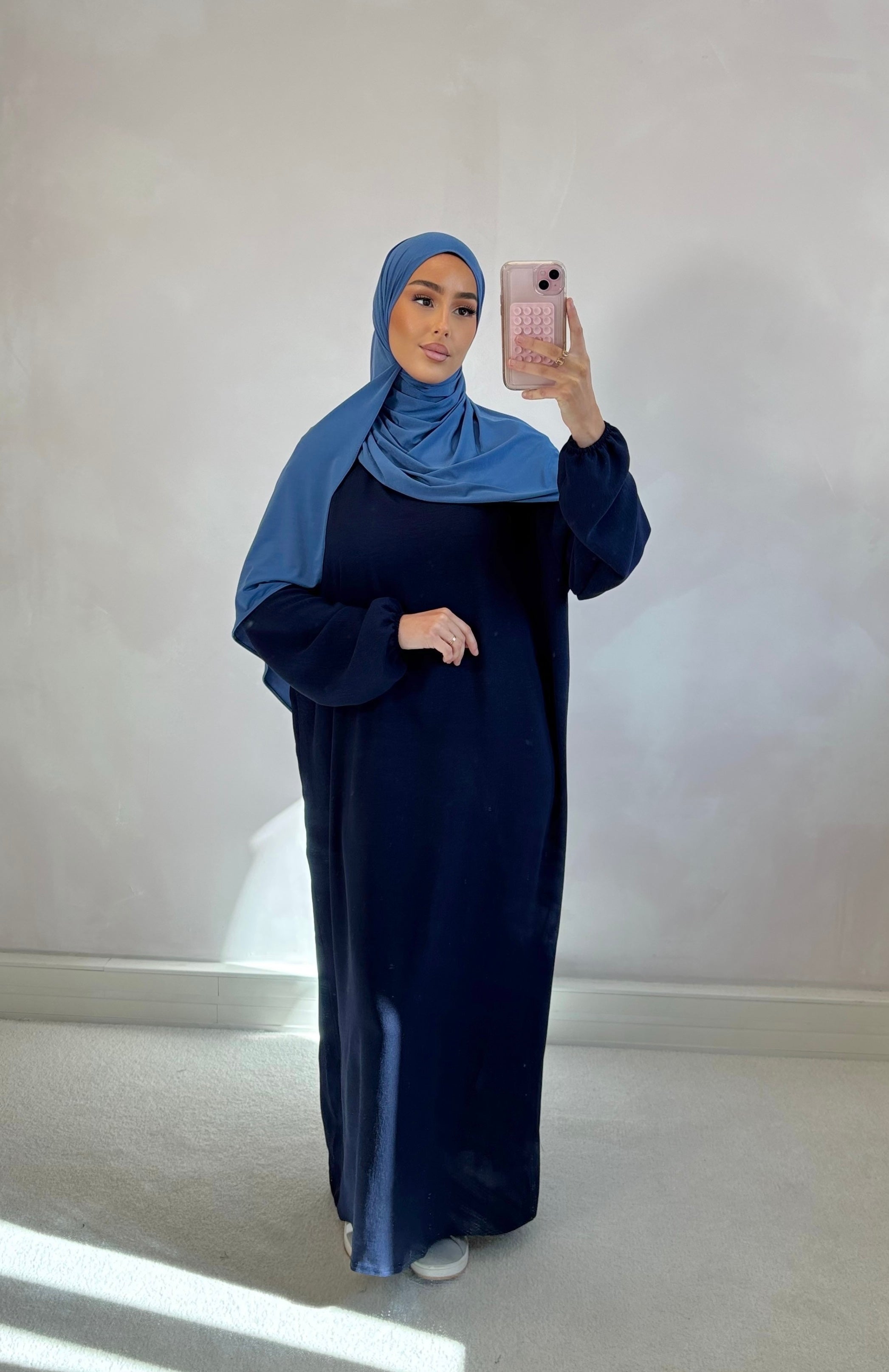 Abaya SIMPLE JAZZ - bleu nuit