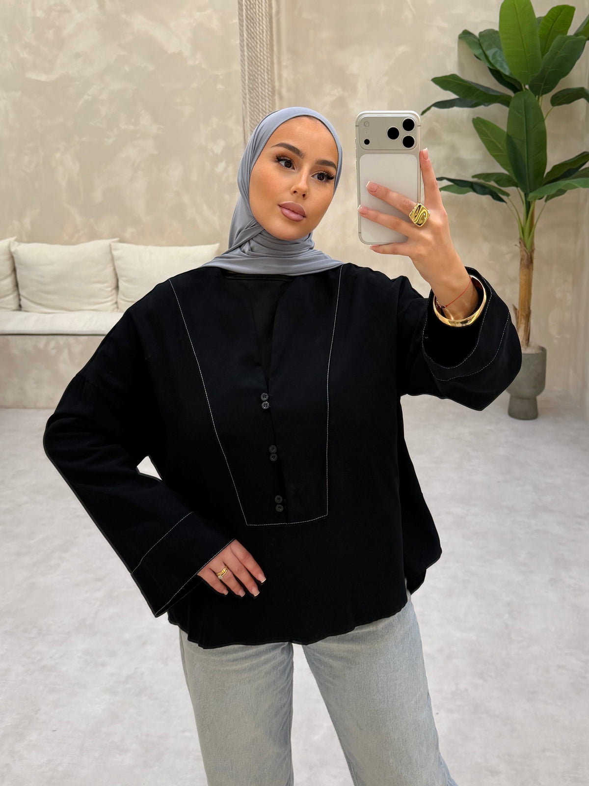 BLOUSE - BLACK