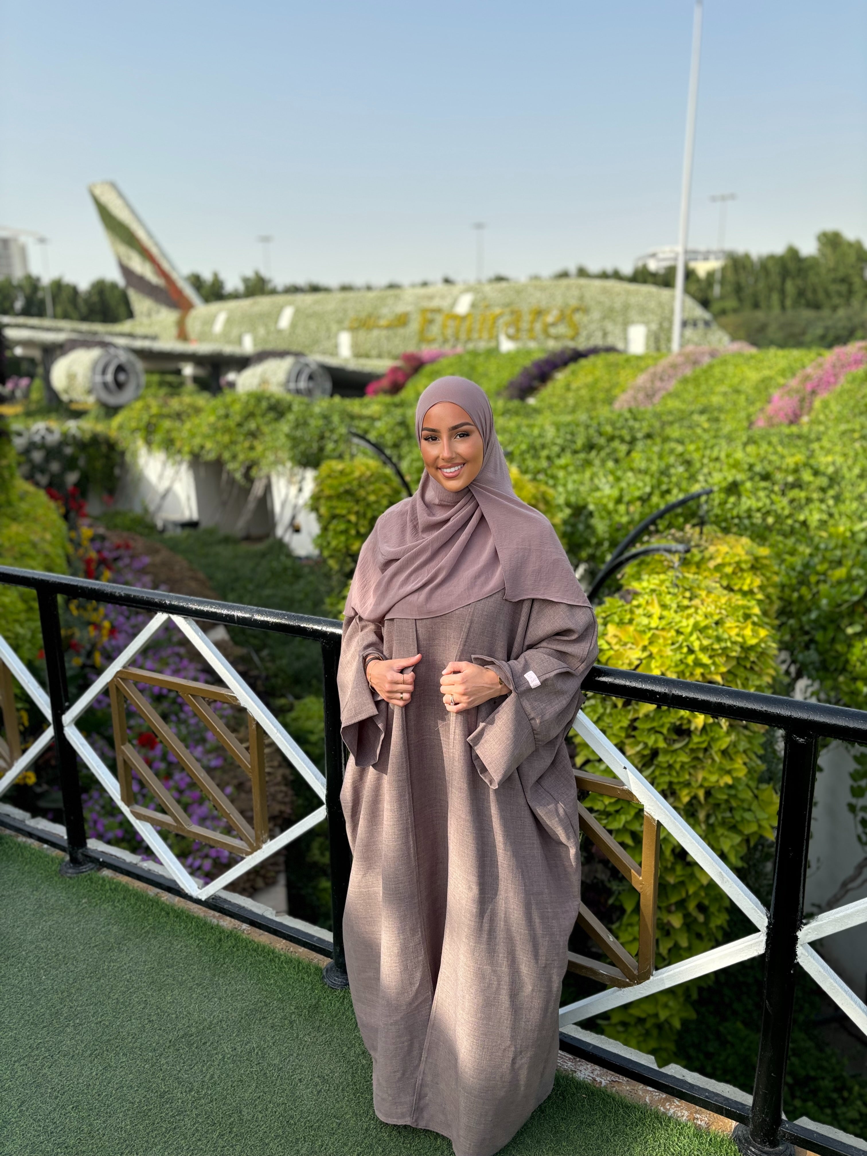 Set lin sous abaya + kimono LIN’S B