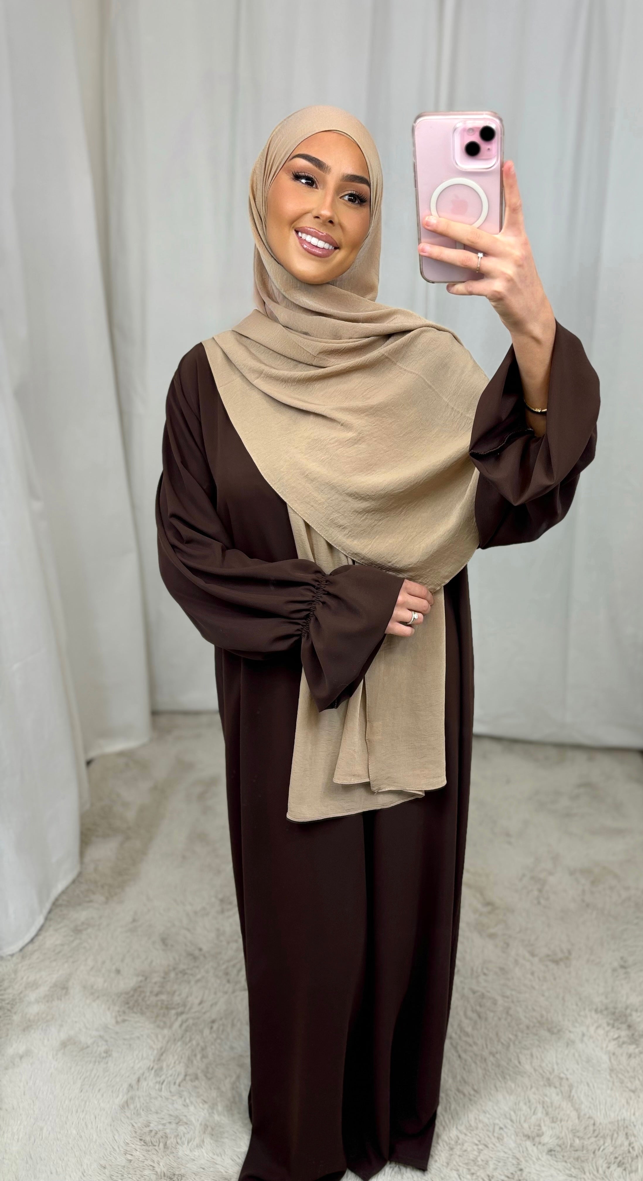 Abaya chouchou - marron foncé