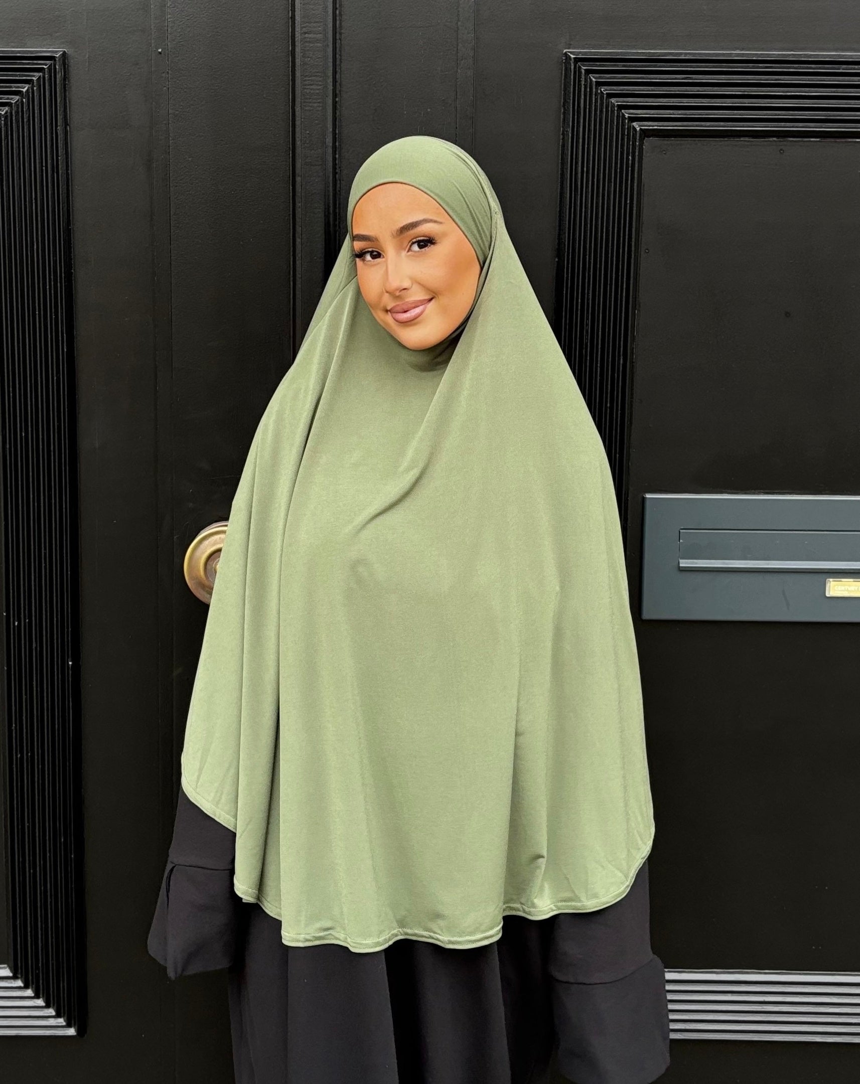 Khimar en jersey premium de luxe LIN’S B - kaki