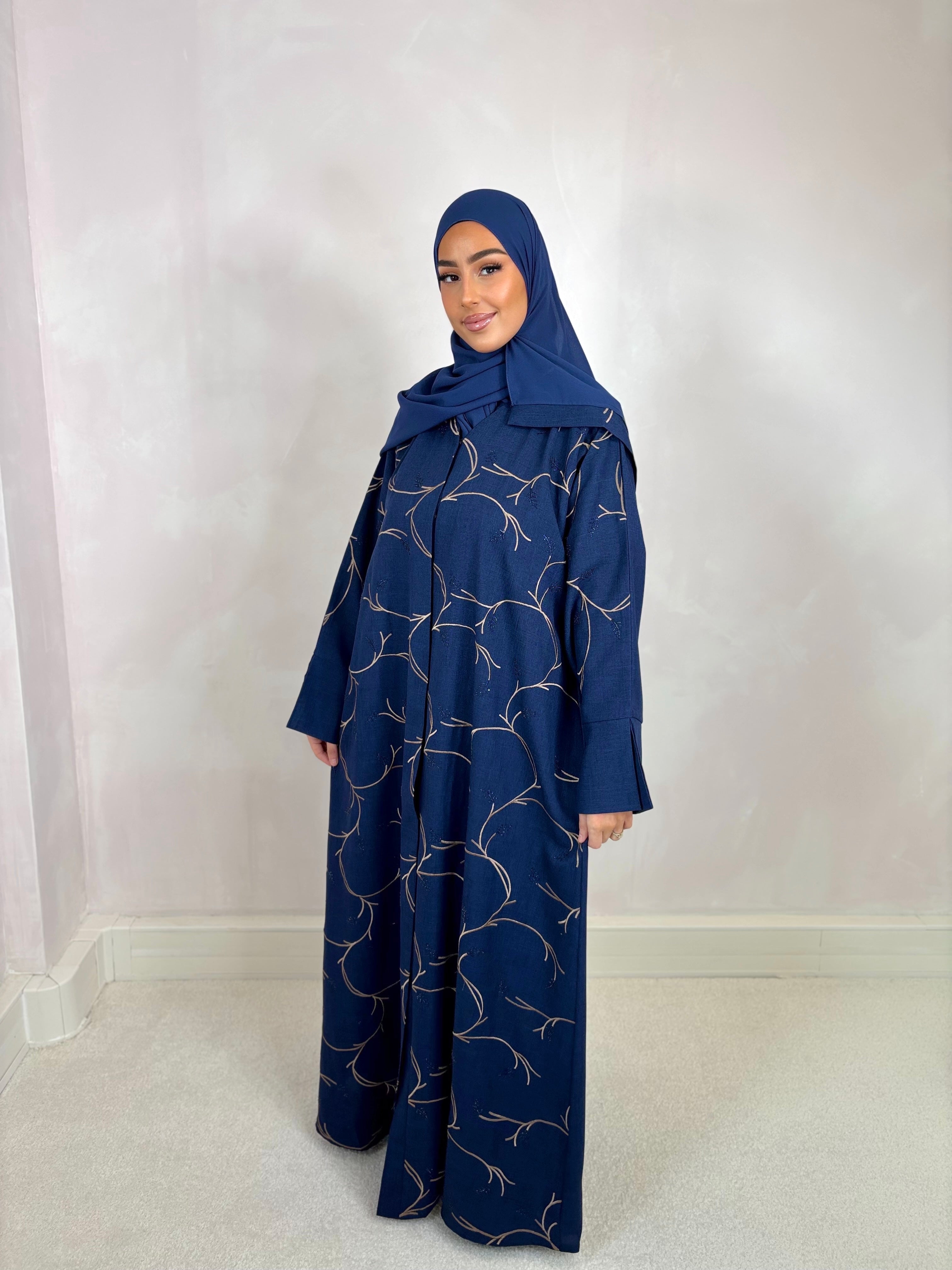 Abaya de Dubai LAYNA (n16) - bleu nuit