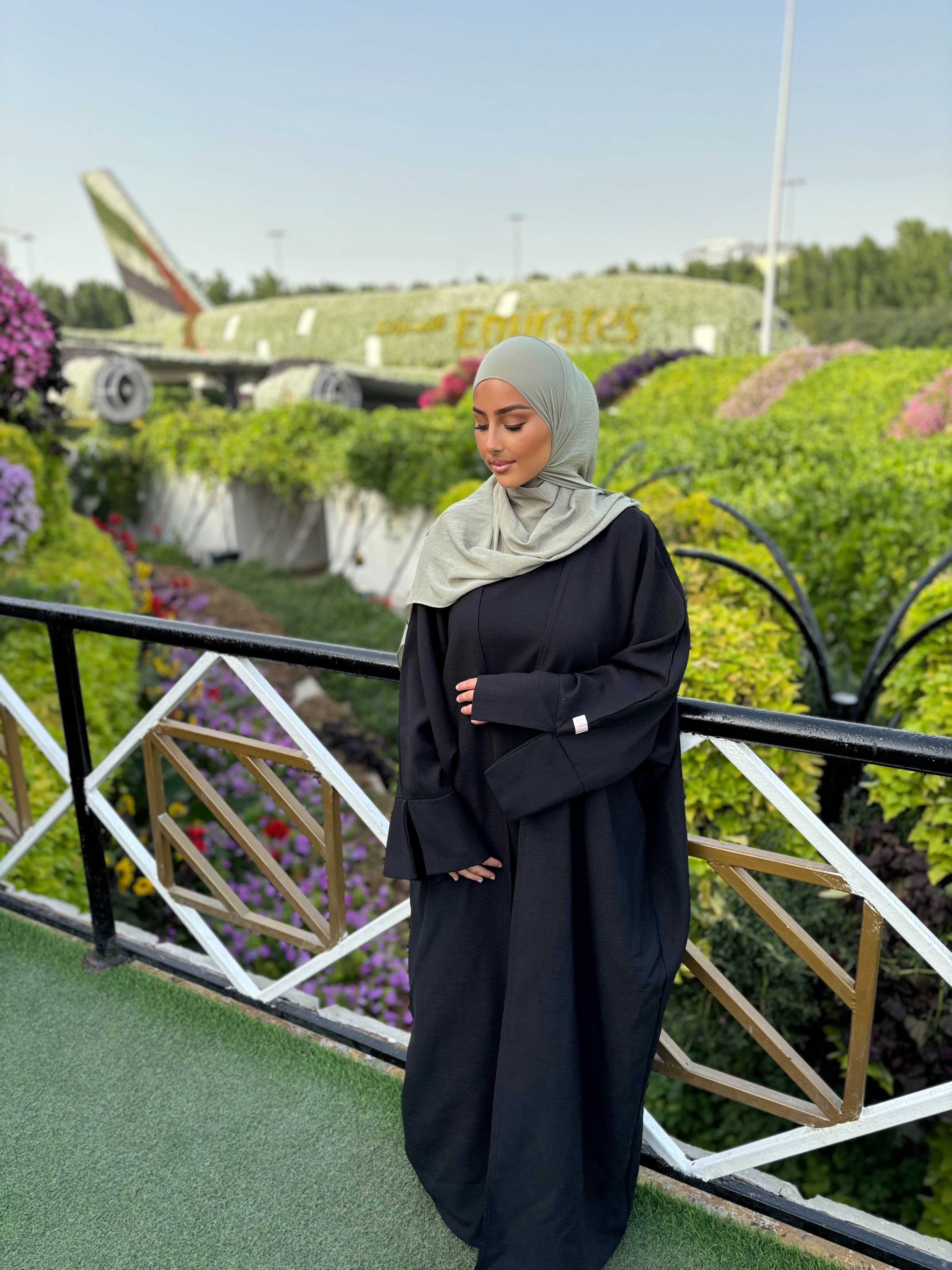 Set lin sous abaya + kimono LIN’S B