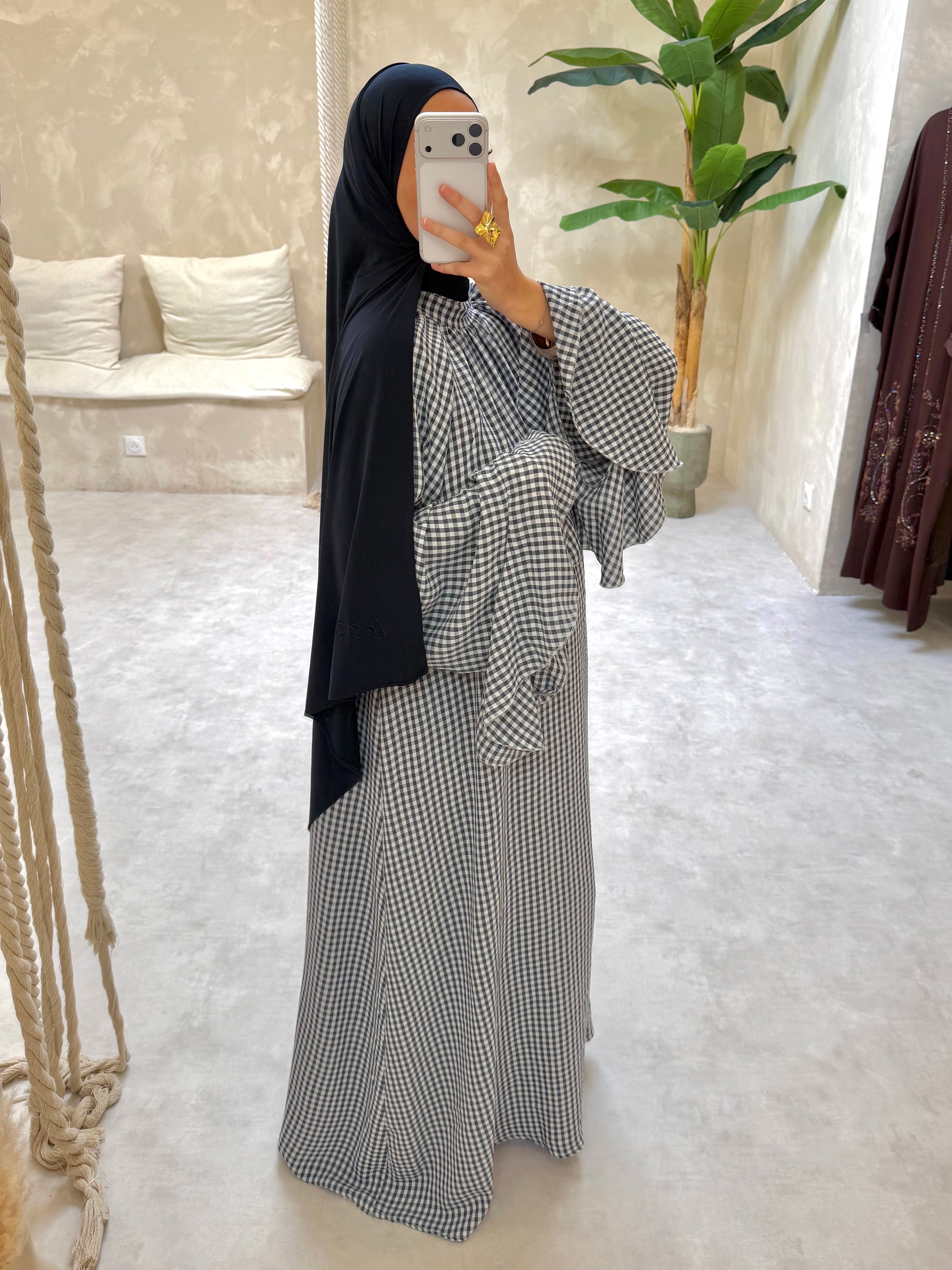 ROBE POPELINE - bleu nuit