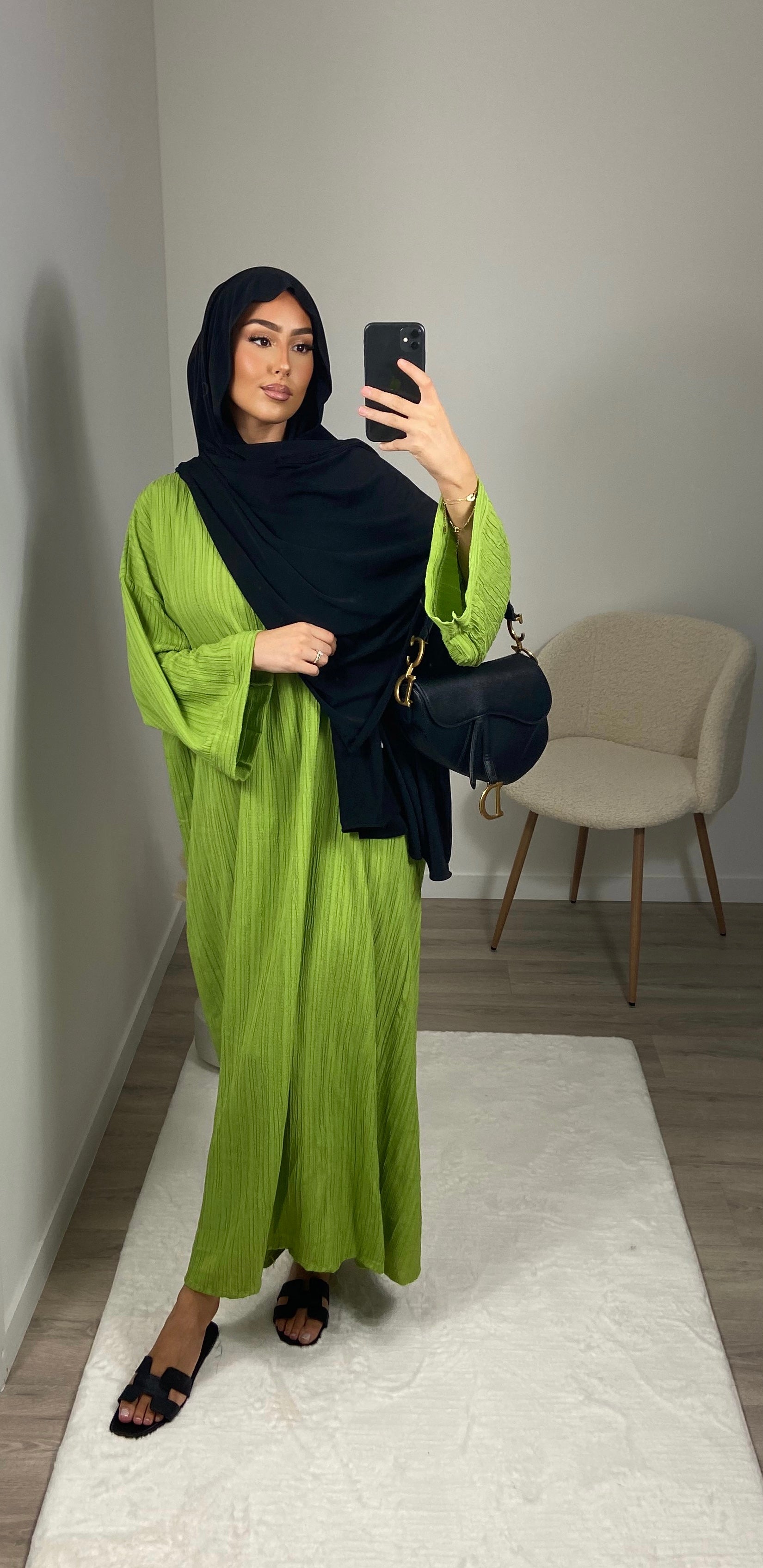 Robe MILLA - VERT OLIVE